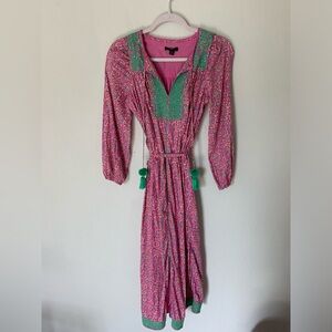 J Crew Belted Embroidered Tunic Dress
